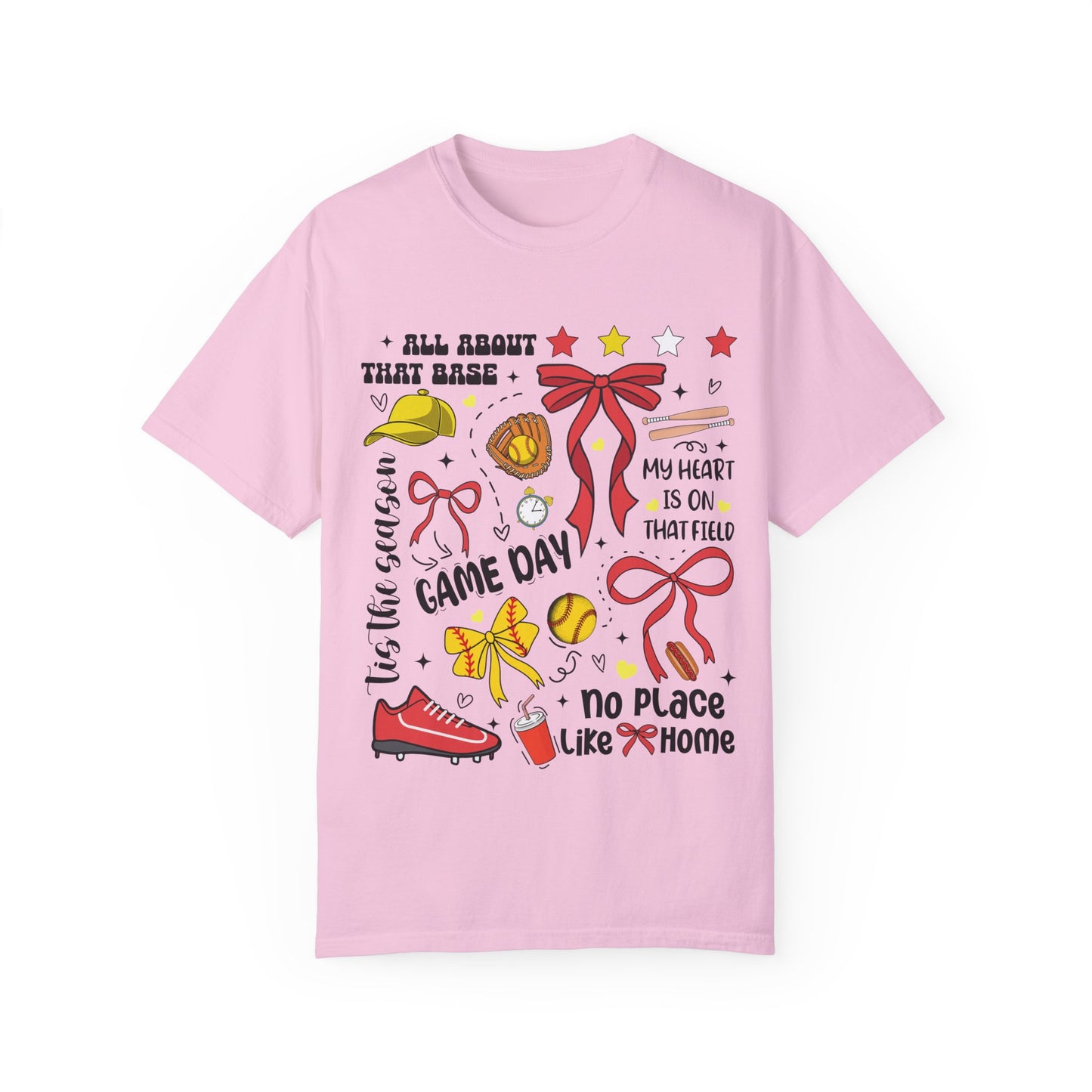 Baseball Game Day Unisex Garment-Dyed T-Shirt - Casual Vintage Style for Everyday Wear