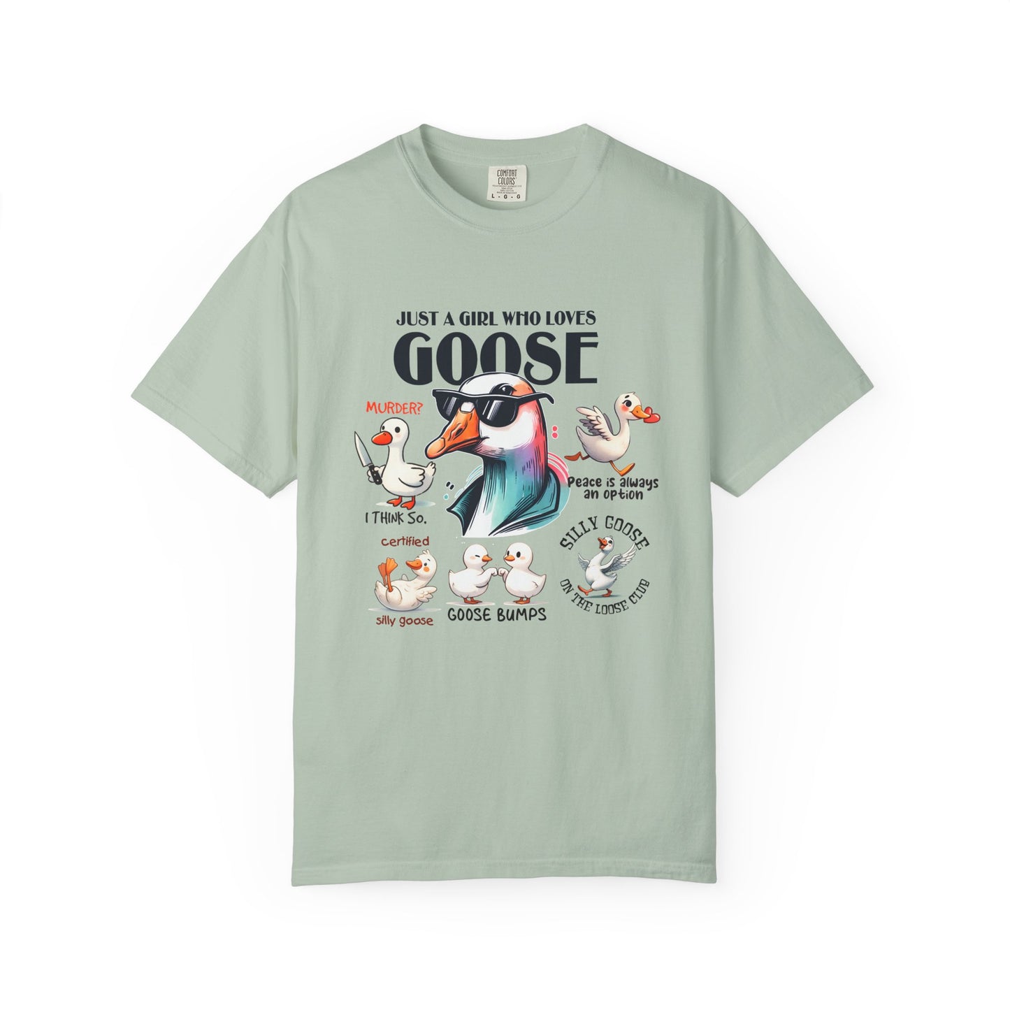 Just a girl who love goose Unisex Garment-Dyed T-Shirt - Casual Vintage Style for Everyday Wear