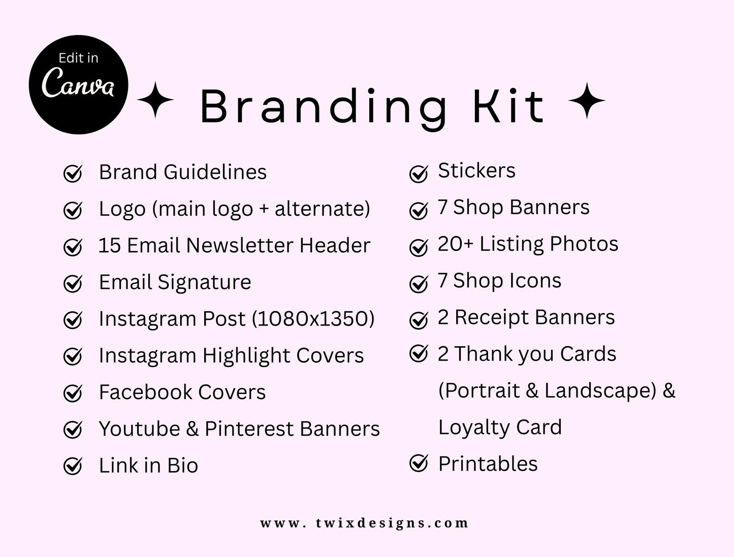 Branding Kit Puffy Canva Templates Product Fashion Coach Etsy Kit Blue Purple Theme