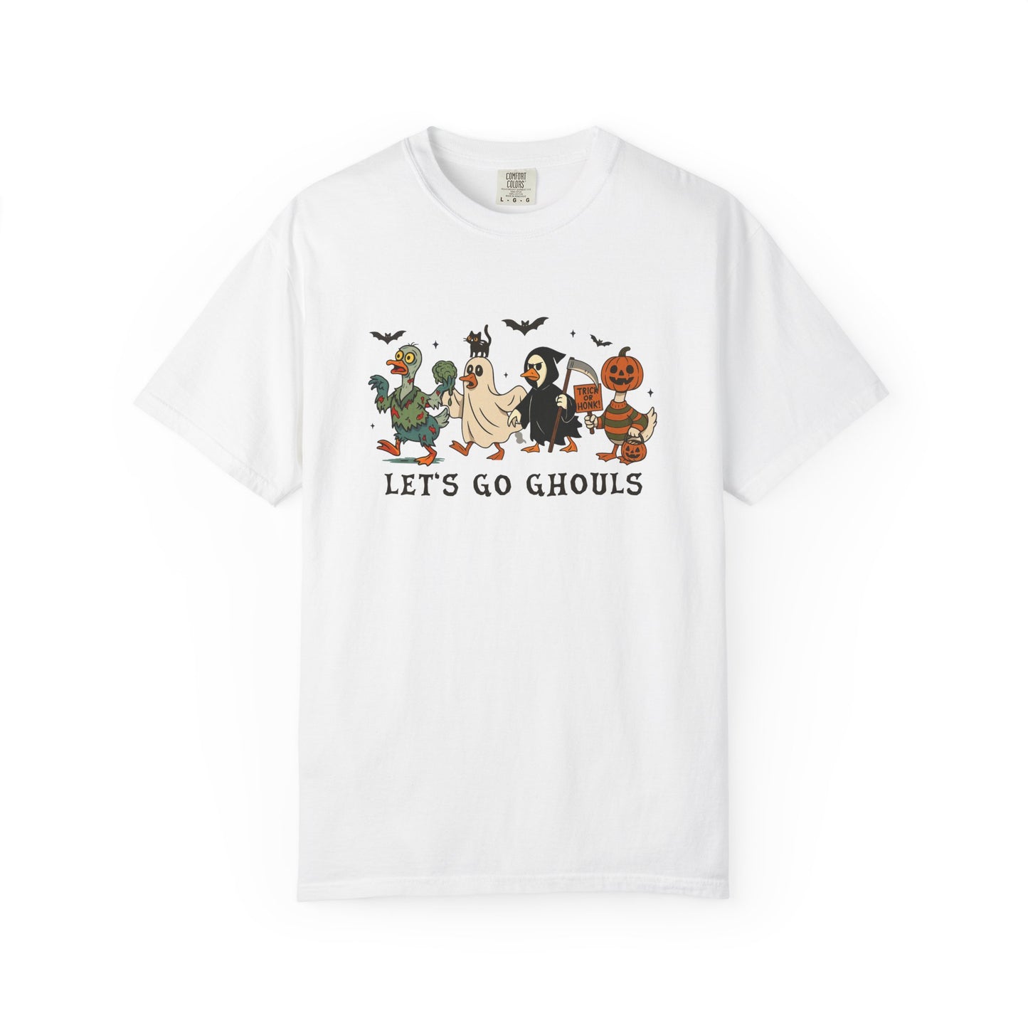 Let's go ghouls Halloween Unisex Garment-Dyed T-Shirt - Casual Vintage Style for Everyday Wear