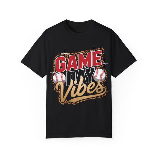 Game day vibes Unisex Garment-Dyed T-Shirt - Casual Vintage Style for Everyday Wear