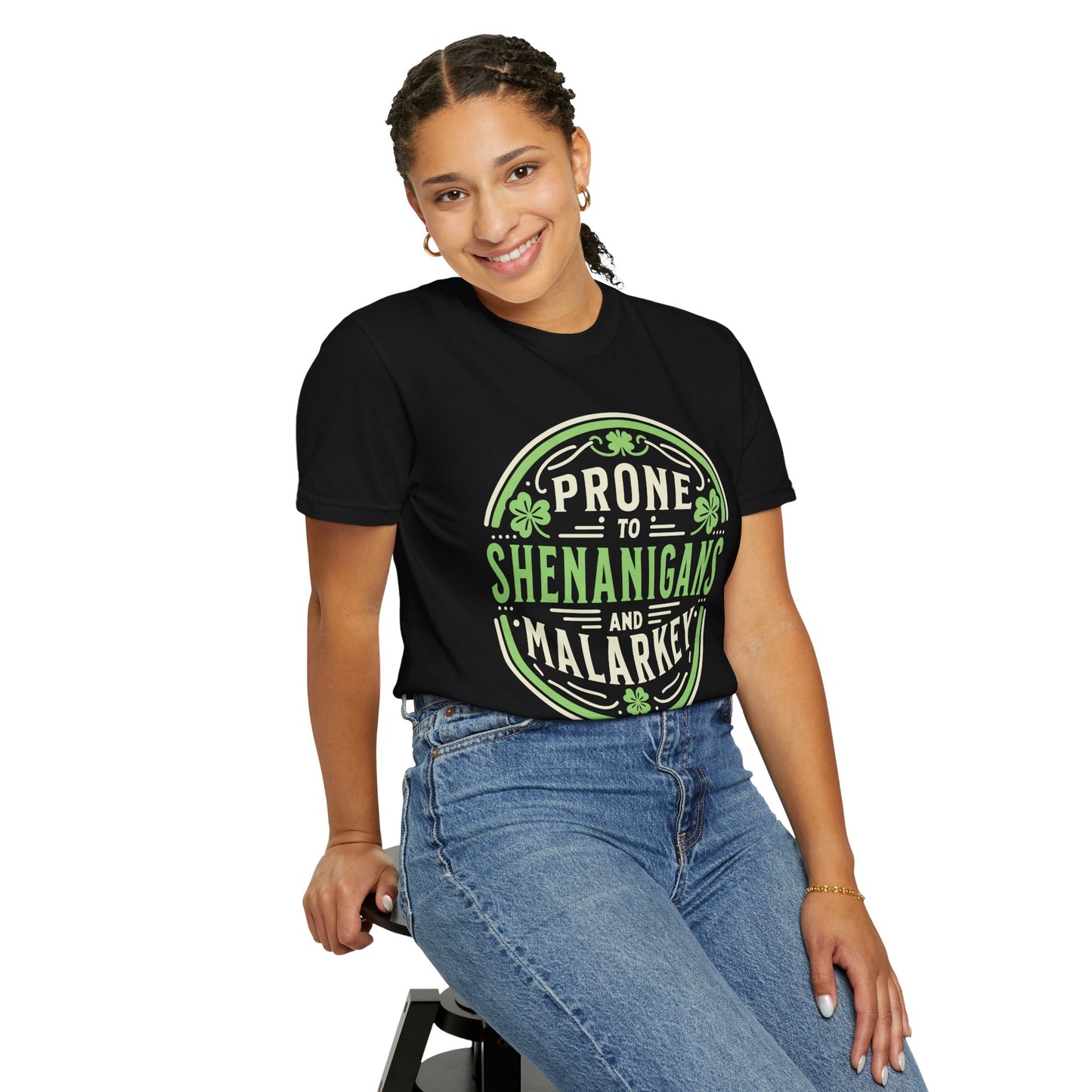 Prone Shenanigans and Malarkey Unisex Garment-Dyed T-Shirt - Casual Vintage Style for Everyday Wear