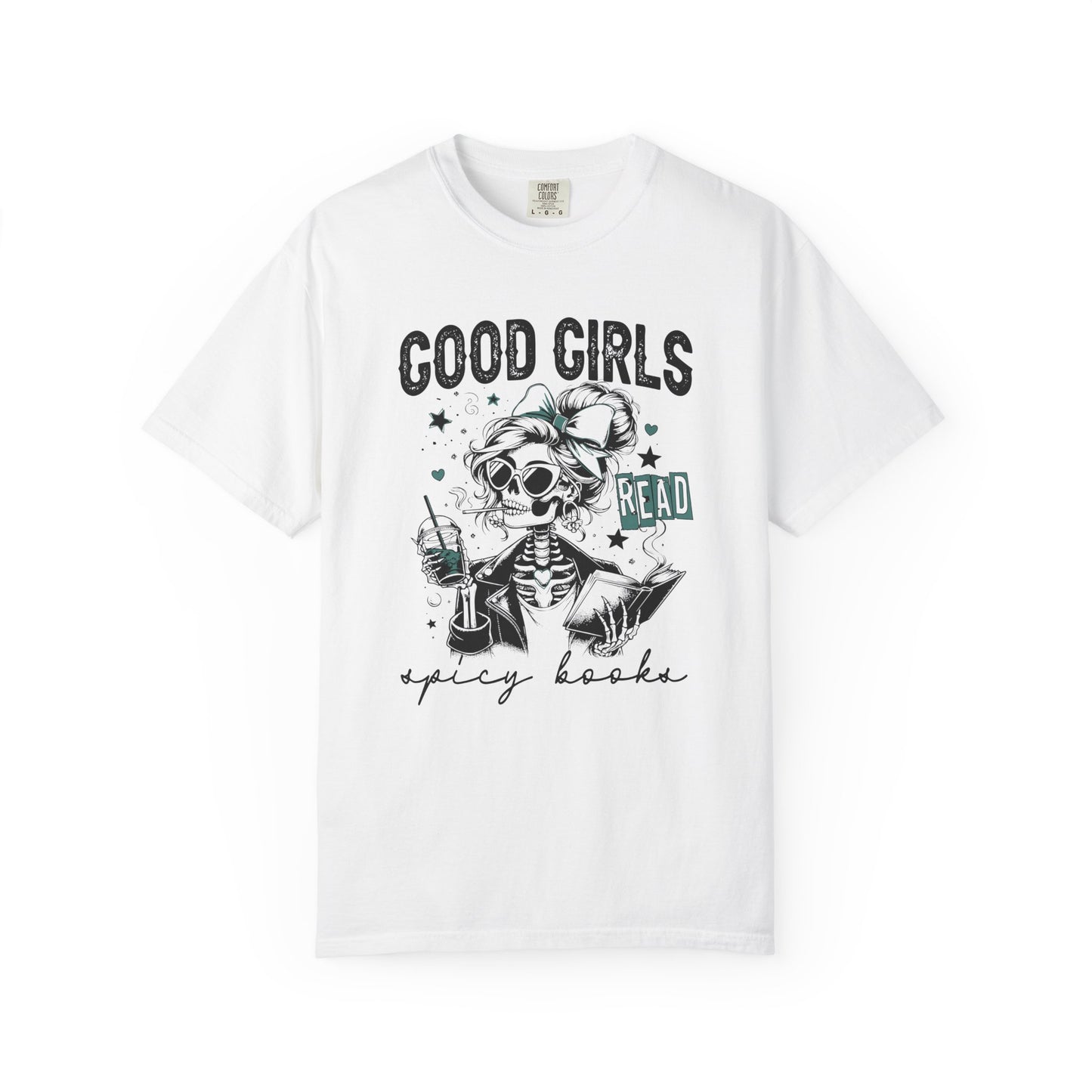 Good girls read spicy books funny Unisex Garment-Dyed T-Shirt - Casual Vintage Style for Everyday Wear