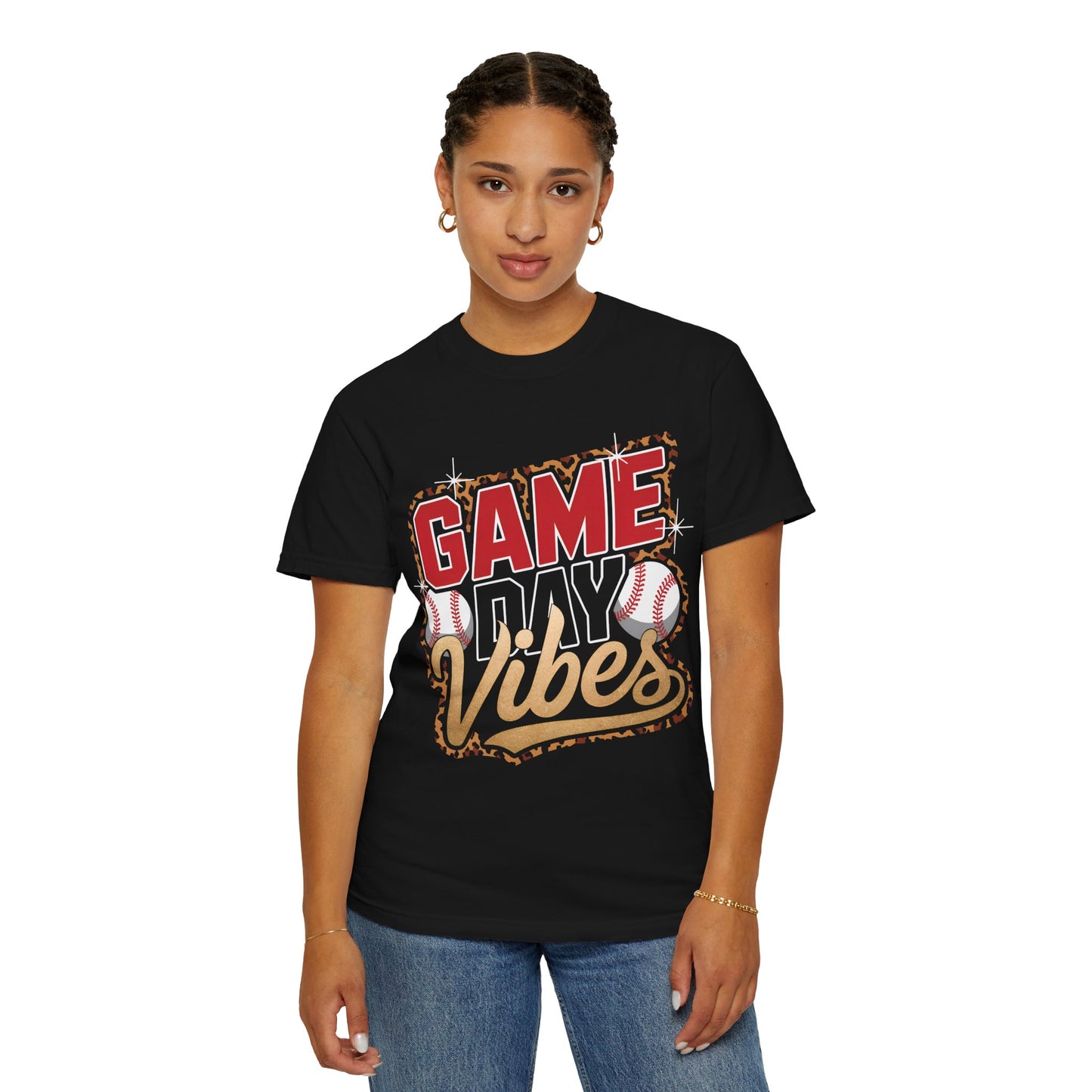 Game day vibes Unisex Garment-Dyed T-Shirt - Casual Vintage Style for Everyday Wear