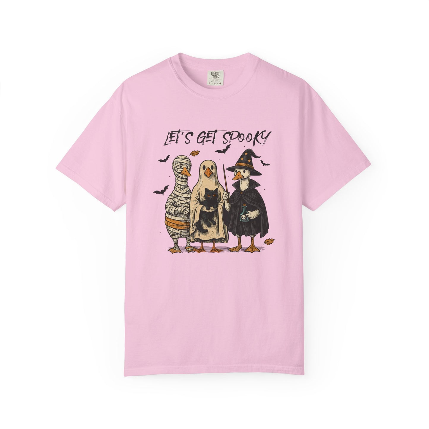 Let's get spooky Halloween Unisex Garment-Dyed T-Shirt - Casual Vintage Style for Everyday Wear