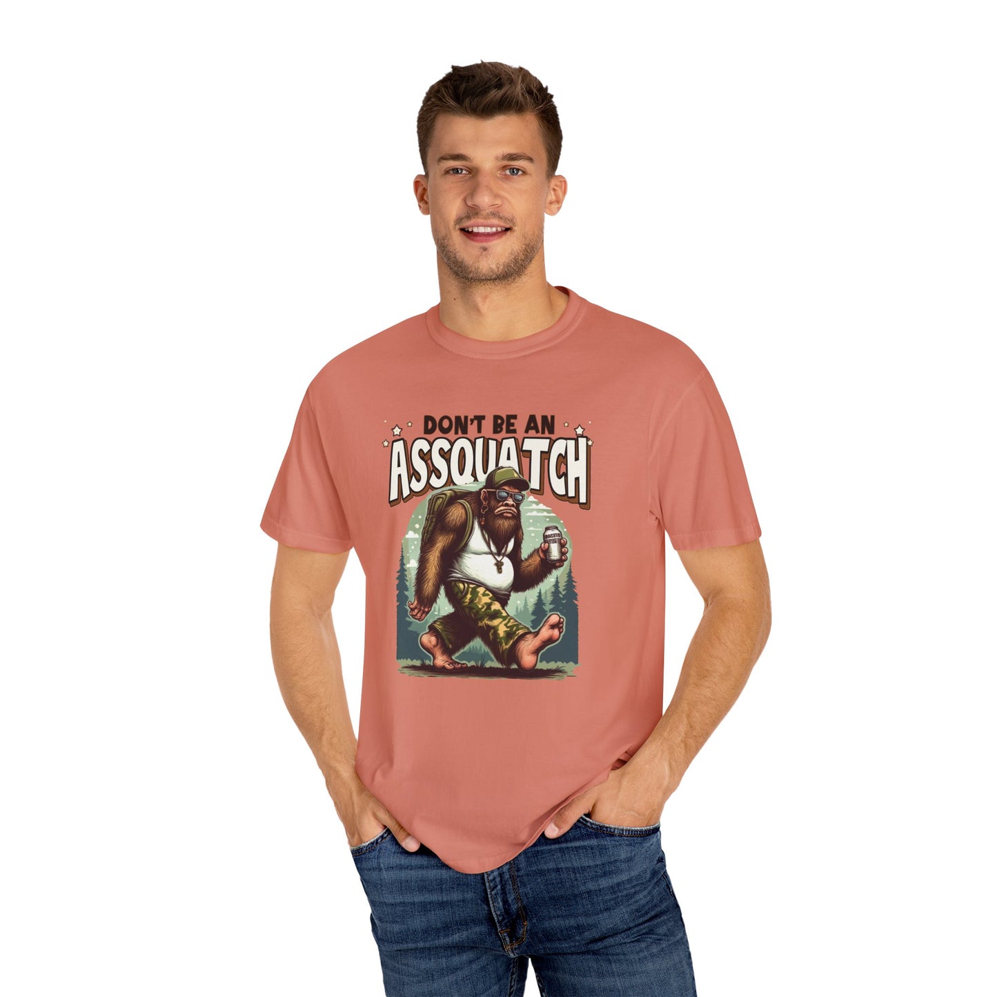 Don't be an assquatch Unisex Garment-Dyed T-Shirt - Casual Vintage Style for Everyday Wear