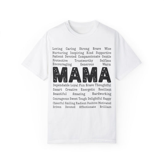 Mama Unisex Garment-Dyed T-Shirt - Casual Vintage Style for Everyday Wear