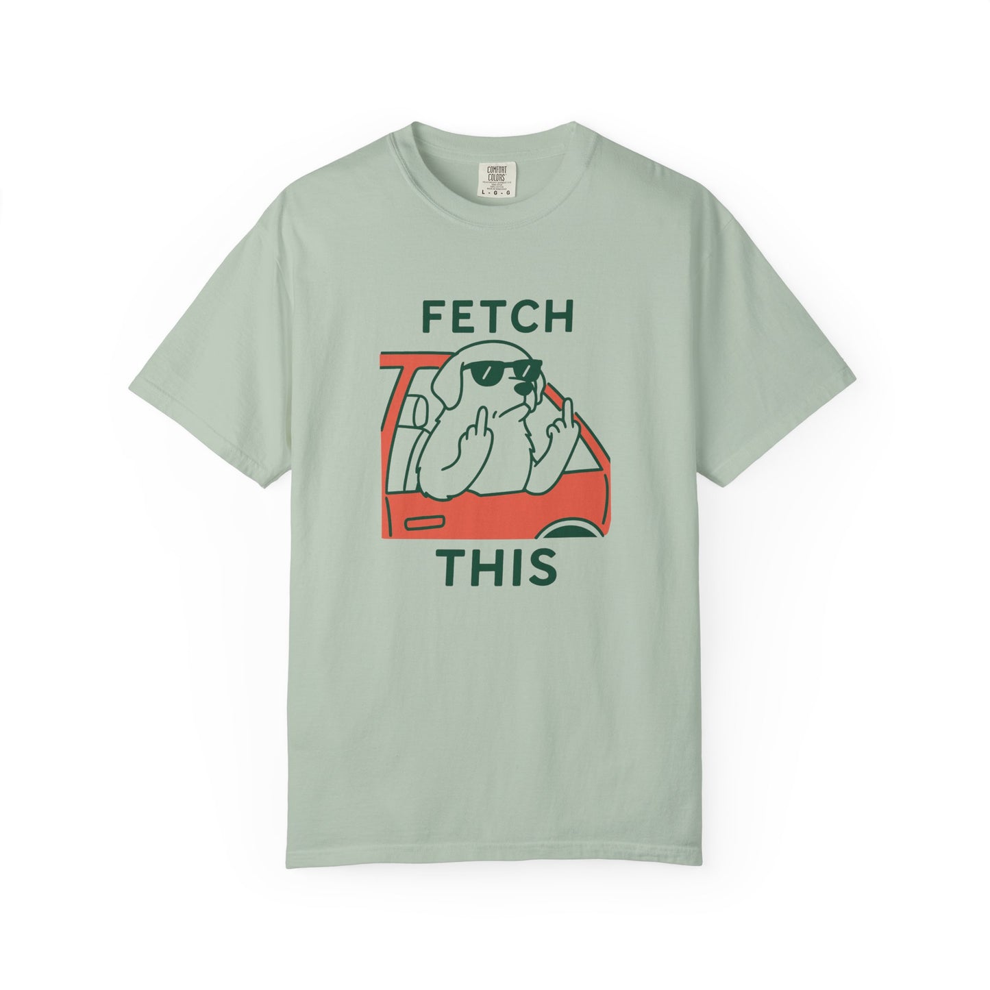 Fetch this funny dog Unisex Garment-Dyed T-Shirt - Casual Vintage Style for Everyday Wear