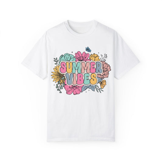 Summer Vibes Unisex Garment-Dyed T-Shirt - Casual Vintage Style for Everyday Wear