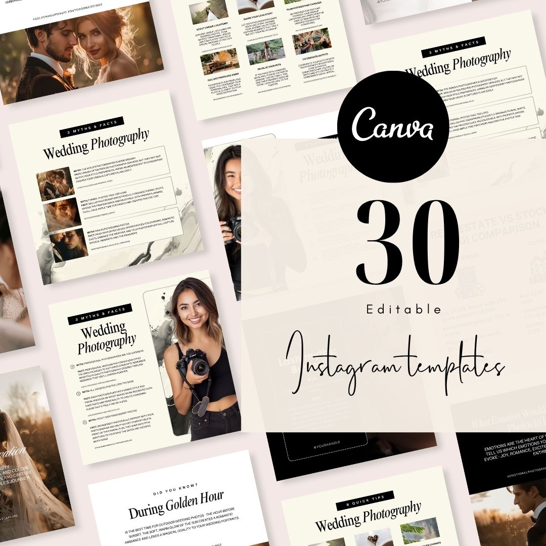 30 Wedding Photography Instagram Posts