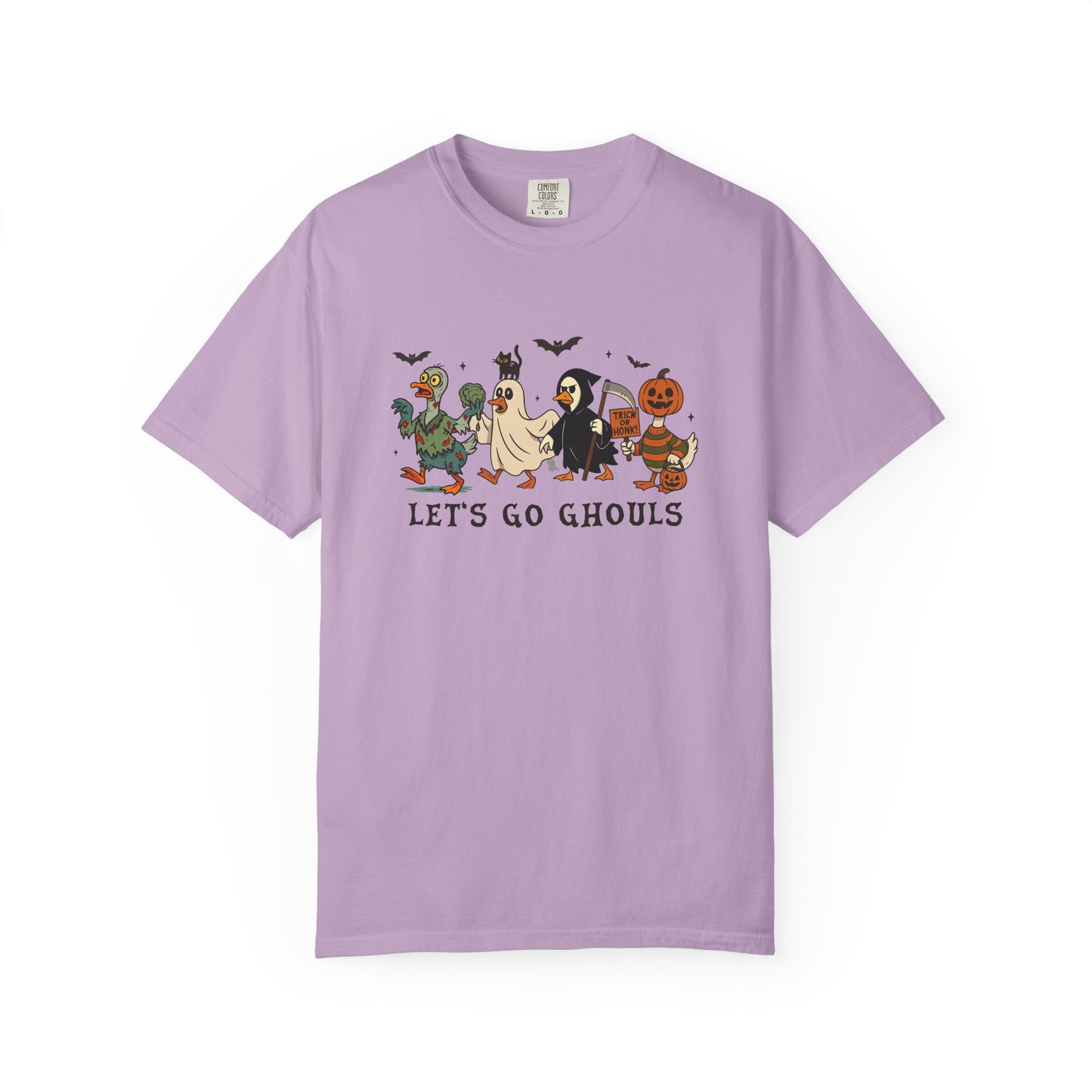 Let's go ghouls Halloween Unisex Garment-Dyed T-Shirt - Casual Vintage Style for Everyday Wear