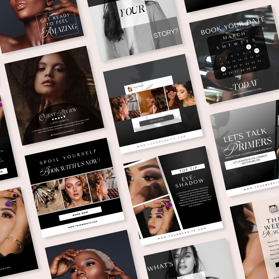 50 Beauty Salon Instagram Social Media Posts