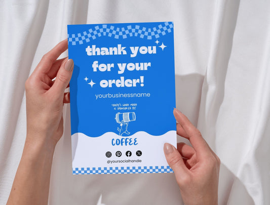 Small Business Printable Kit Canva Templates – Thank You Card, Loyalty Card, Gift Certificate, QR Code Payment JAva CafeTheme