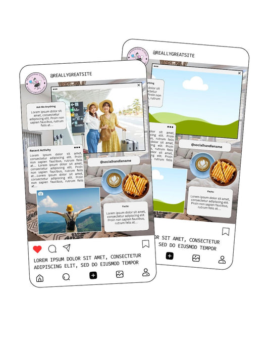 Daily Life Screen Social Media Instagram Reels Post Editable Canva Template