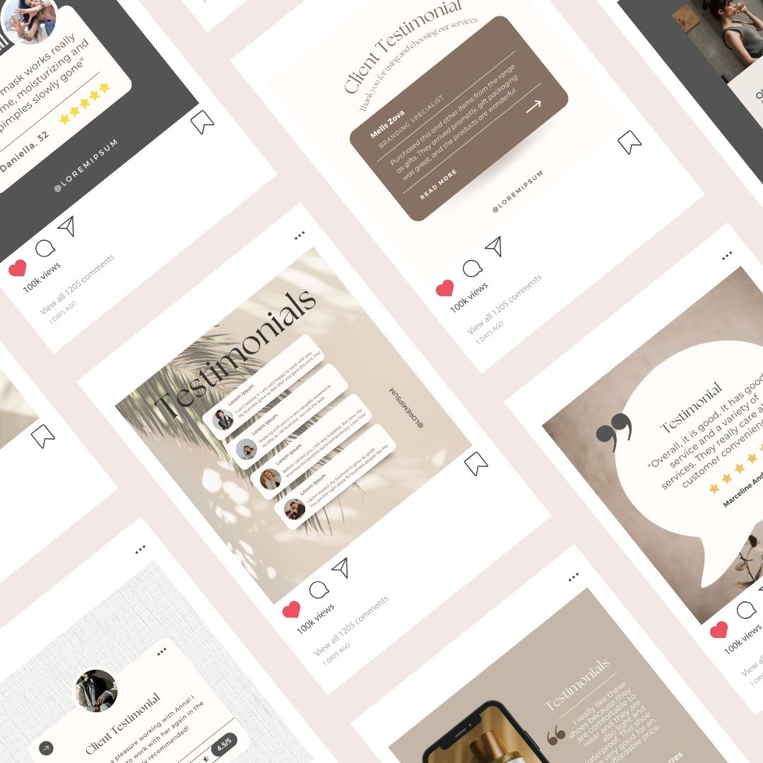 50+ Testimonial Coaching Instagram Social Media Posts