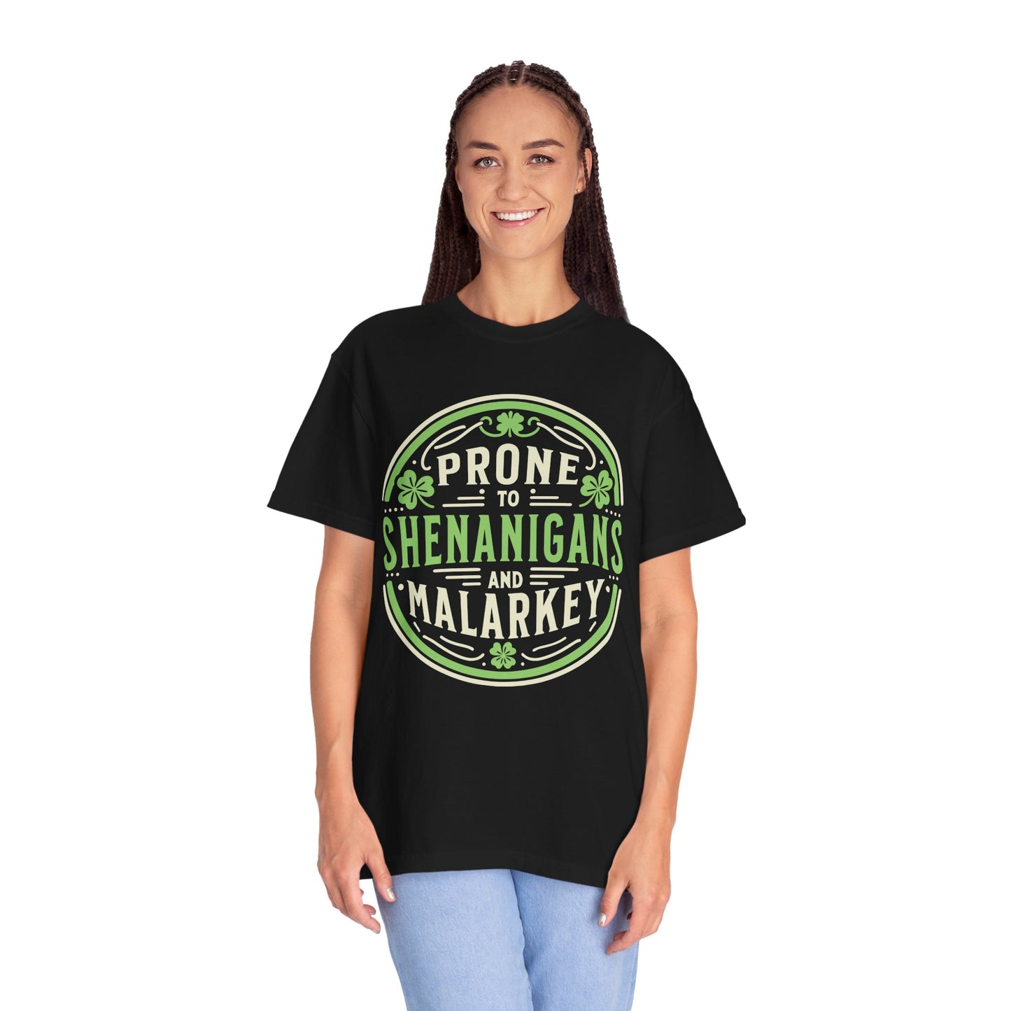 Prone Shenanigans and Malarkey Unisex Garment-Dyed T-Shirt - Casual Vintage Style for Everyday Wear
