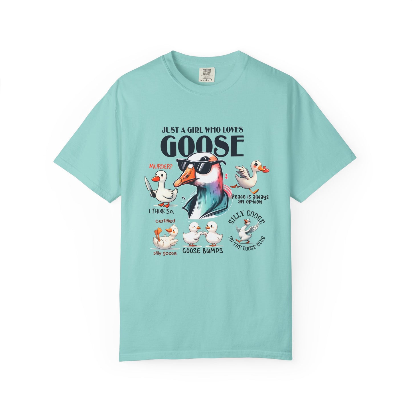 Just a girl who love goose Unisex Garment-Dyed T-Shirt - Casual Vintage Style for Everyday Wear