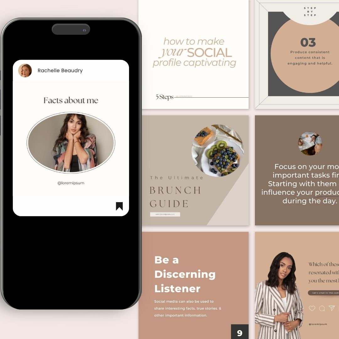 300 Beige Aesthetic Instagram Post