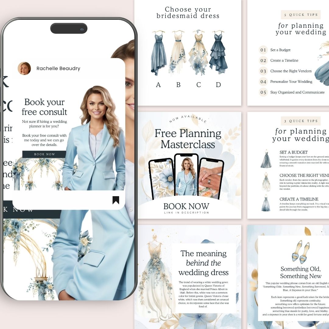 30 Wedding Planner Content Instagram Posts