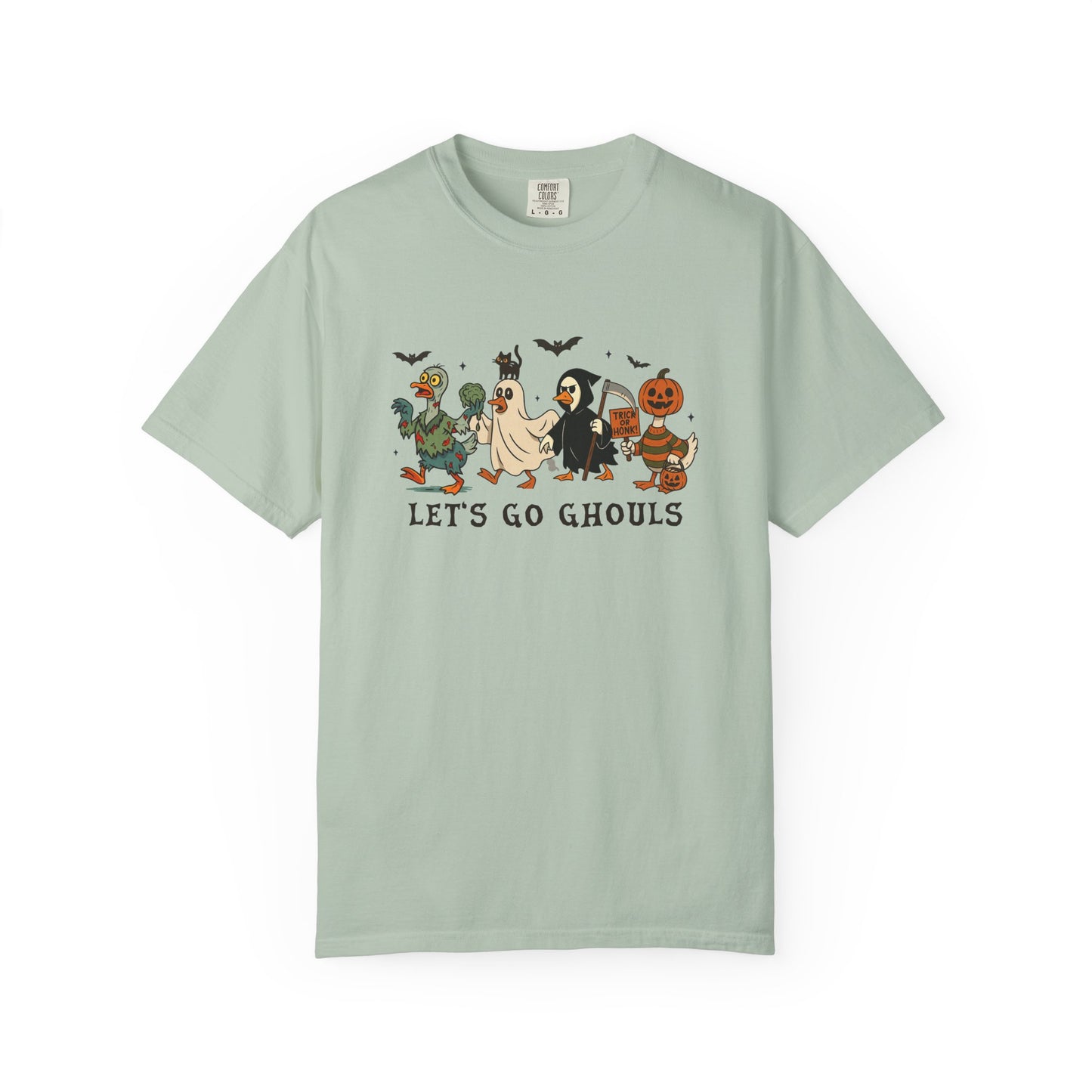 Let's go ghouls Halloween Unisex Garment-Dyed T-Shirt - Casual Vintage Style for Everyday Wear