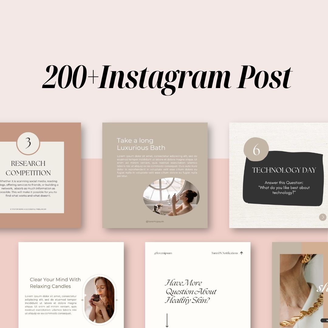 300 Beige Aesthetic Instagram Post