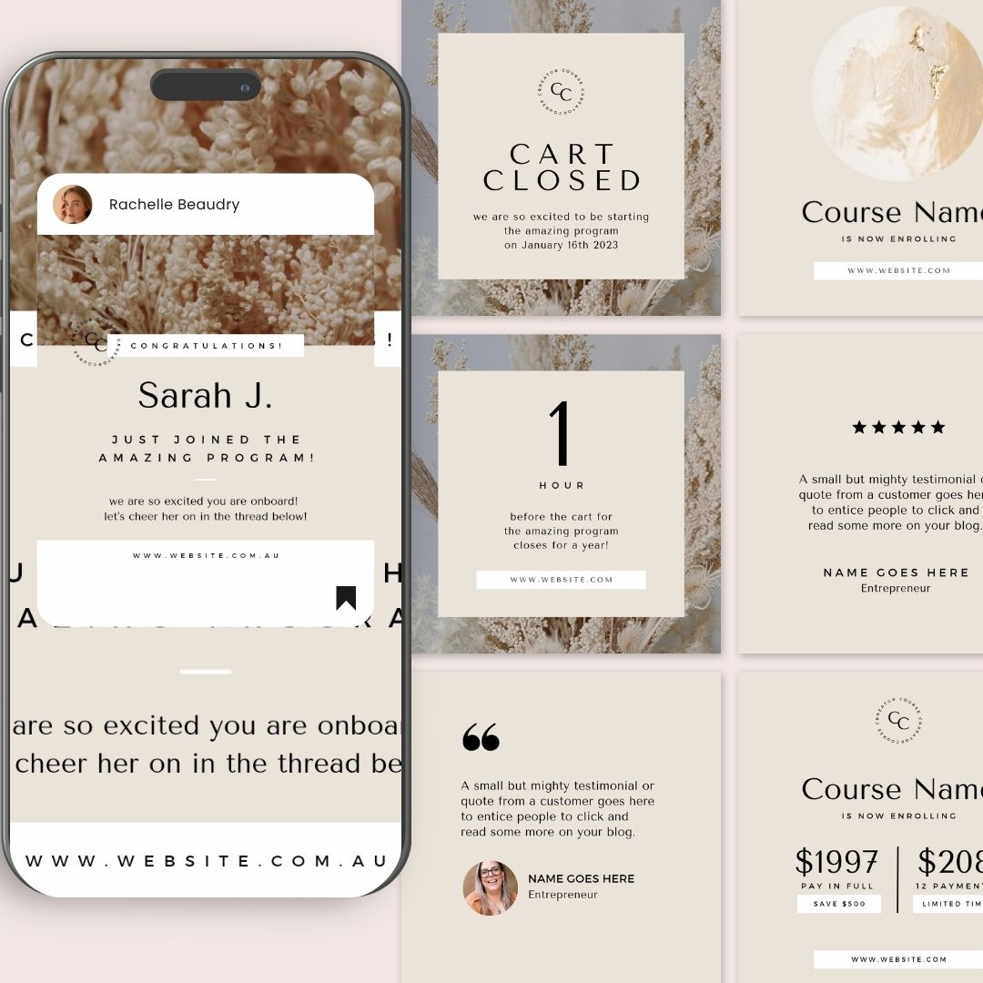 45 Course Launch Instagram Posts