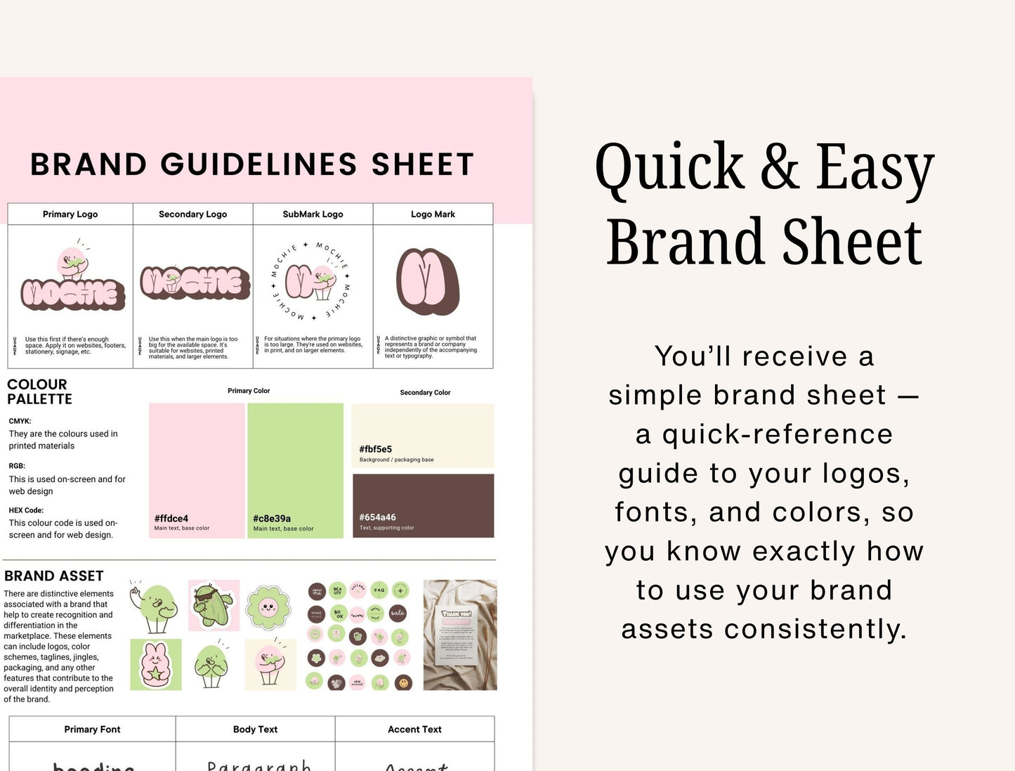 Branding Kit Cute Mochie Canva Templates Product Fashion Coach Etsy Kit Shop