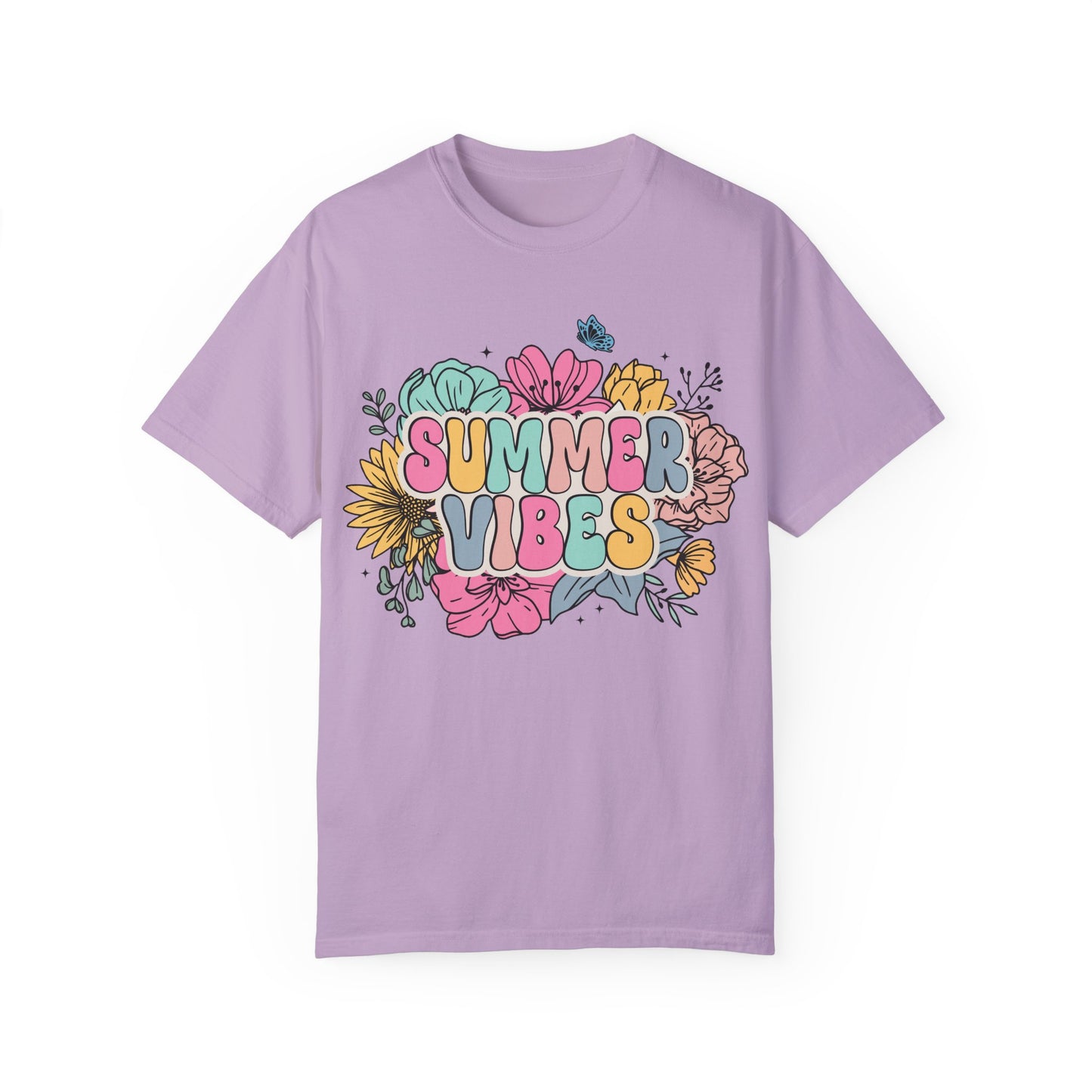 Summer Vibes Unisex Garment-Dyed T-Shirt - Casual Vintage Style for Everyday Wear