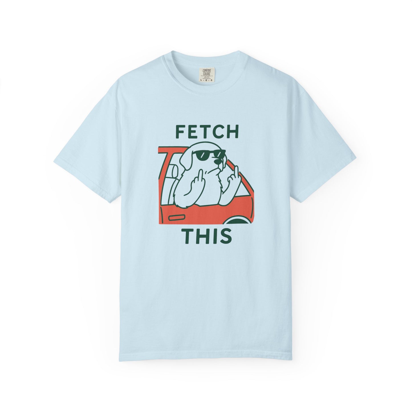 Fetch this funny dog Unisex Garment-Dyed T-Shirt - Casual Vintage Style for Everyday Wear