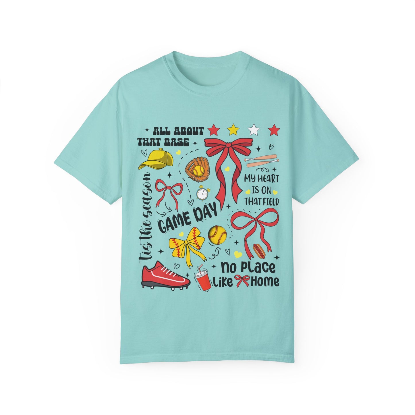 Baseball Game Day Unisex Garment-Dyed T-Shirt - Casual Vintage Style for Everyday Wear