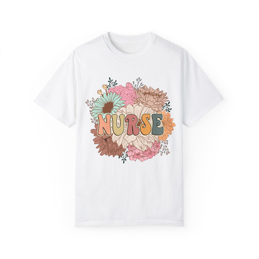Nurse Retro Unisex Garment-Dyed T-Shirt - Casual Vintage Style for Everyday Wear