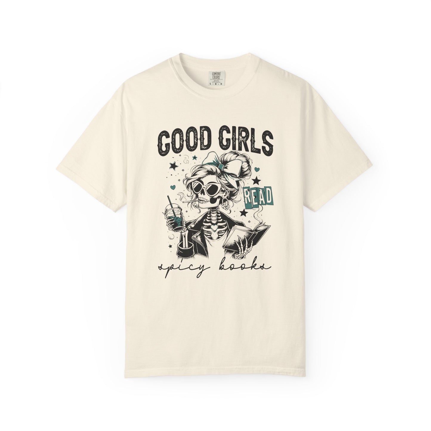 Good girls read spicy books funny Unisex Garment-Dyed T-Shirt - Casual Vintage Style for Everyday Wear