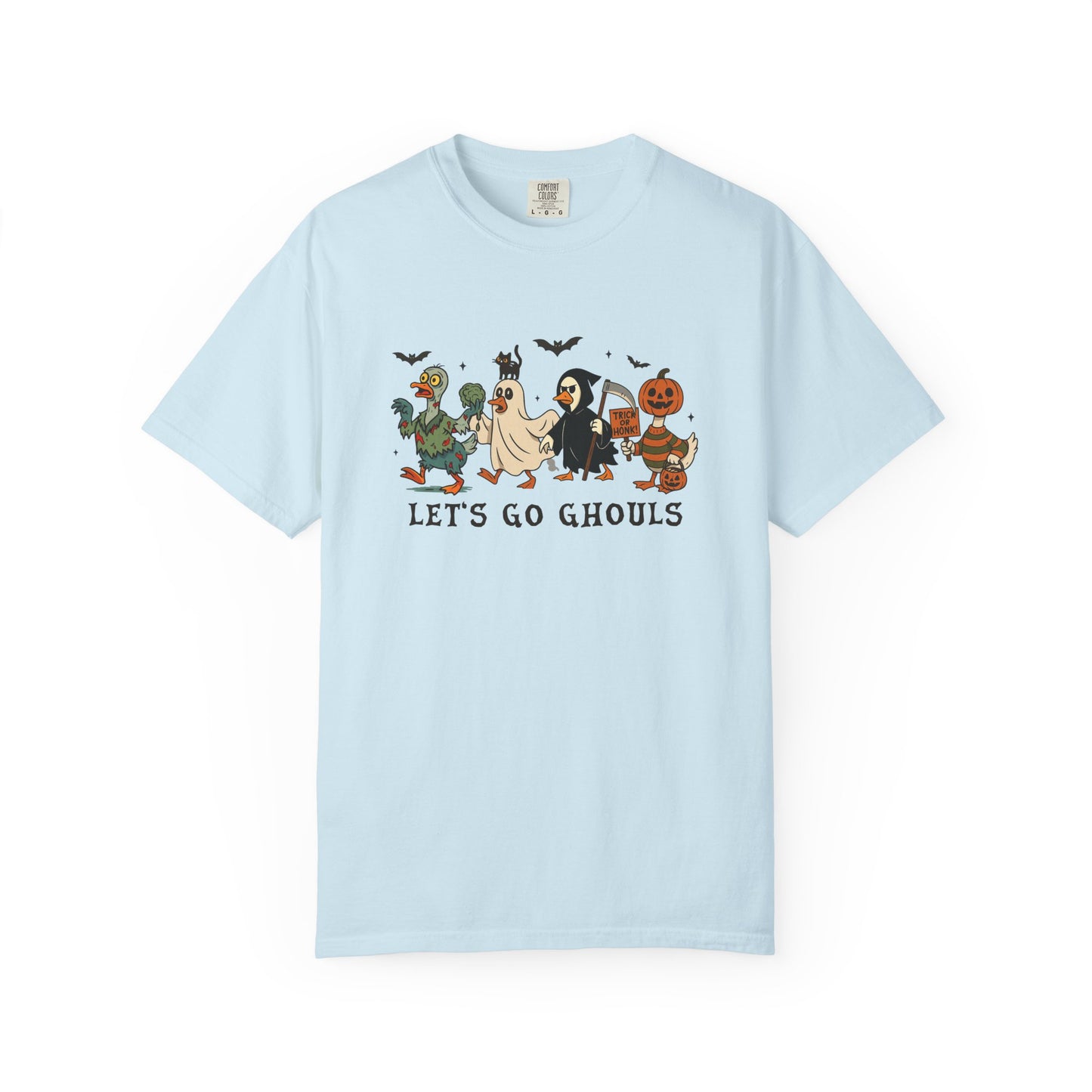 Let's go ghouls Halloween Unisex Garment-Dyed T-Shirt - Casual Vintage Style for Everyday Wear