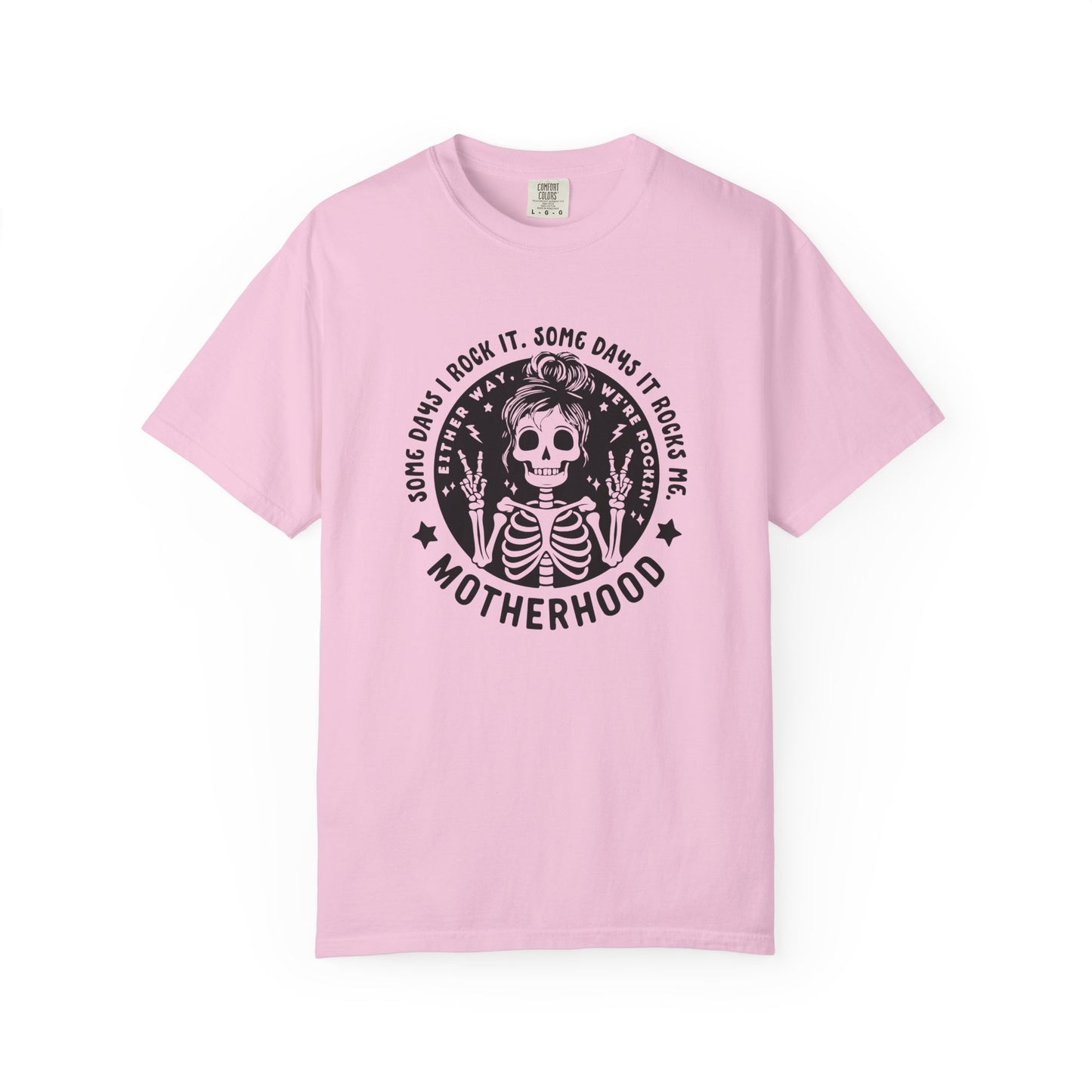 Some days I rock it. Some days it rocks me. Motherhood Unisex Garment-Dyed T-Shirt - Casual Vintage Style for Everyday Wear