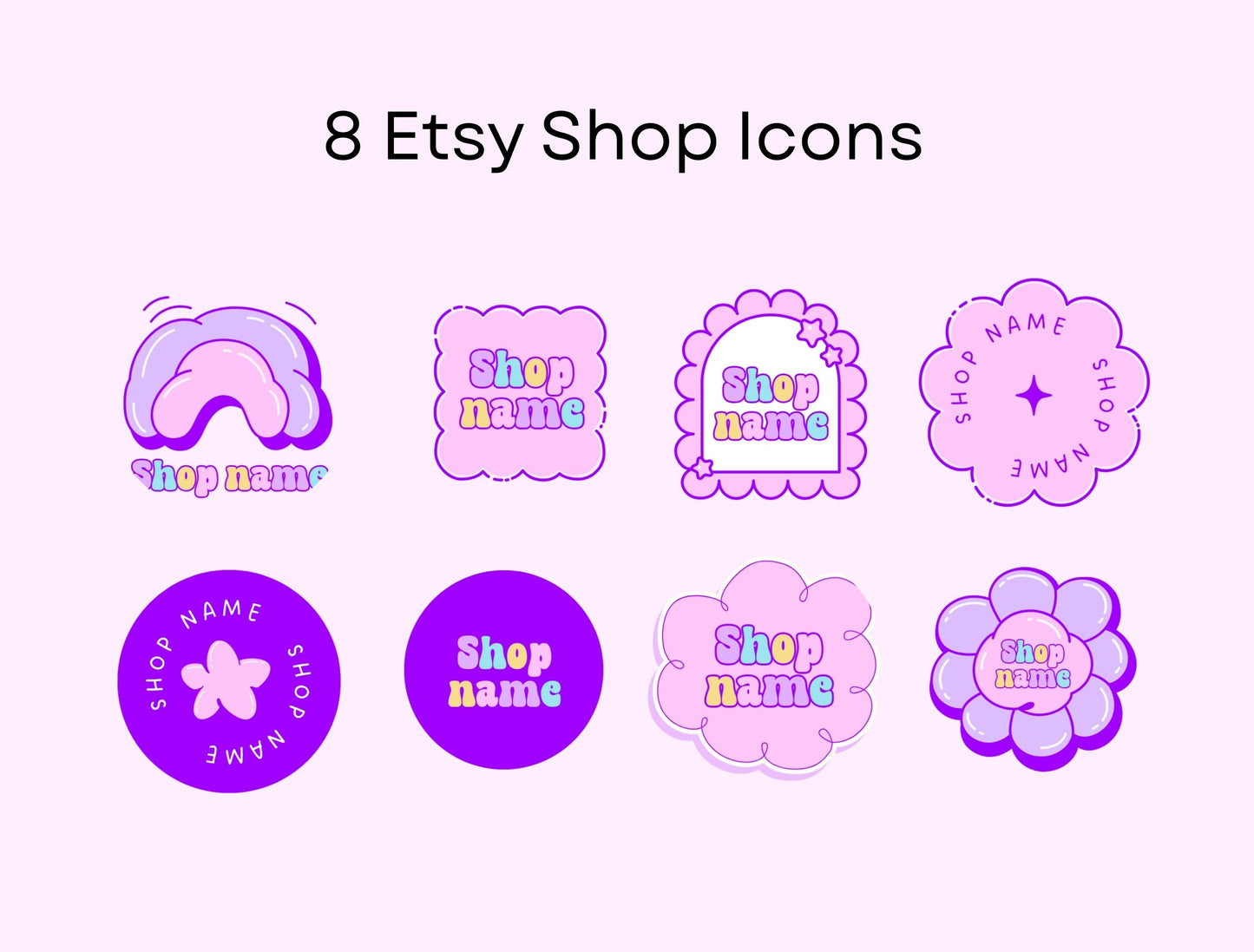 Etsy Shop Kit Puffy Bundle, Editable Canva Templates, Product Listing Photos Mockup, Etsy Seller Store Branding