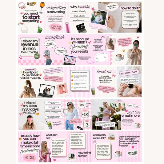 5 Seamless Instagram Carousel Posts for Your Business Using This Brand Style Theme