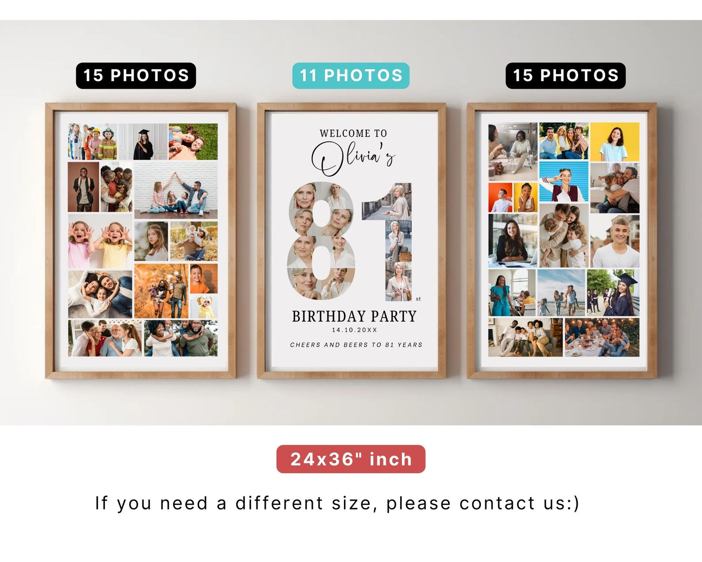 EDITABLE 81 Photo Collage, Welcome Sign, Canva, DIGITAL