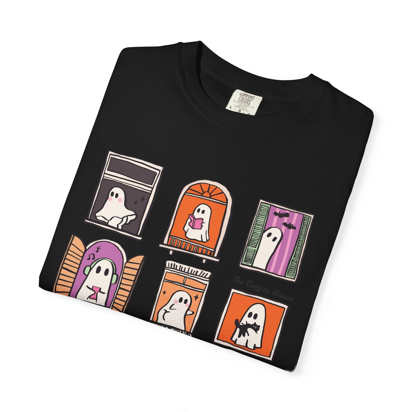 Cute Boos Halloween Unisex Garment-Dyed T-Shirt - Casual Vintage Style for Everyday Wear