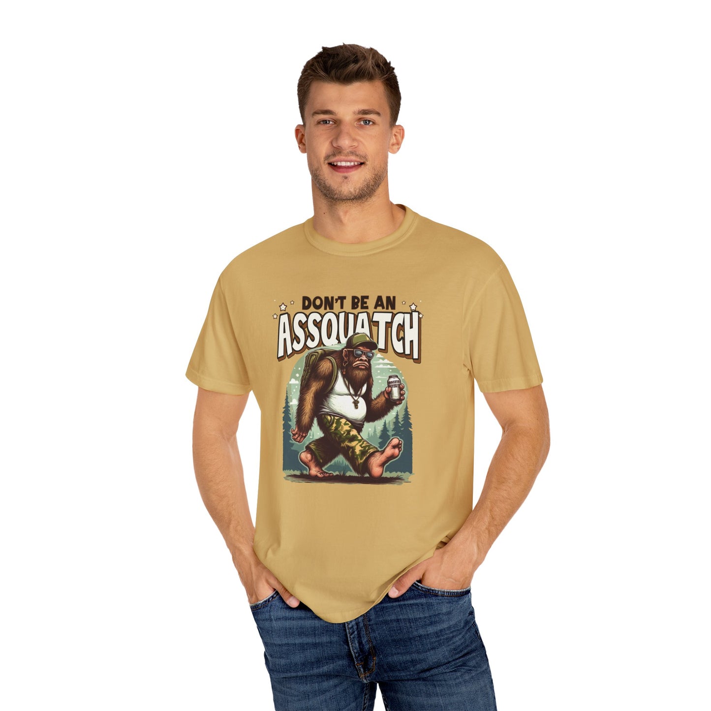 Don't be an assquatch Unisex Garment-Dyed T-Shirt - Casual Vintage Style for Everyday Wear