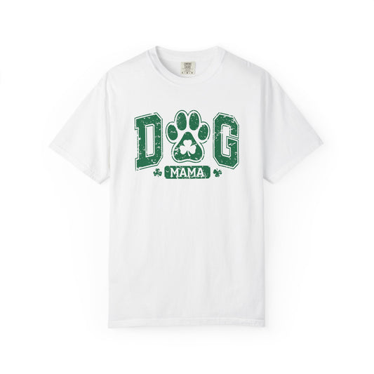 Dog Mama Unisex Garment-Dyed T-Shirt - Casual Vintage Style for Everyday Wear