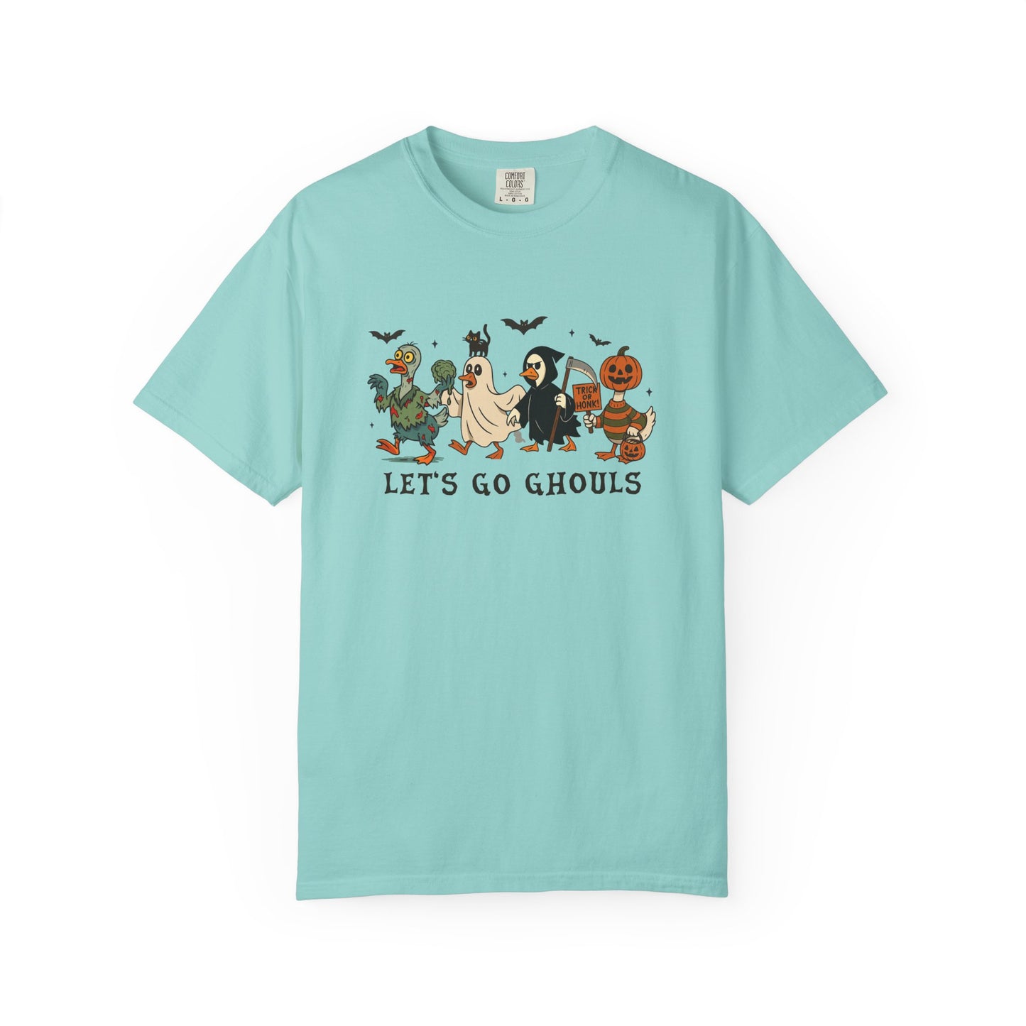 Let's go ghouls Halloween Unisex Garment-Dyed T-Shirt - Casual Vintage Style for Everyday Wear