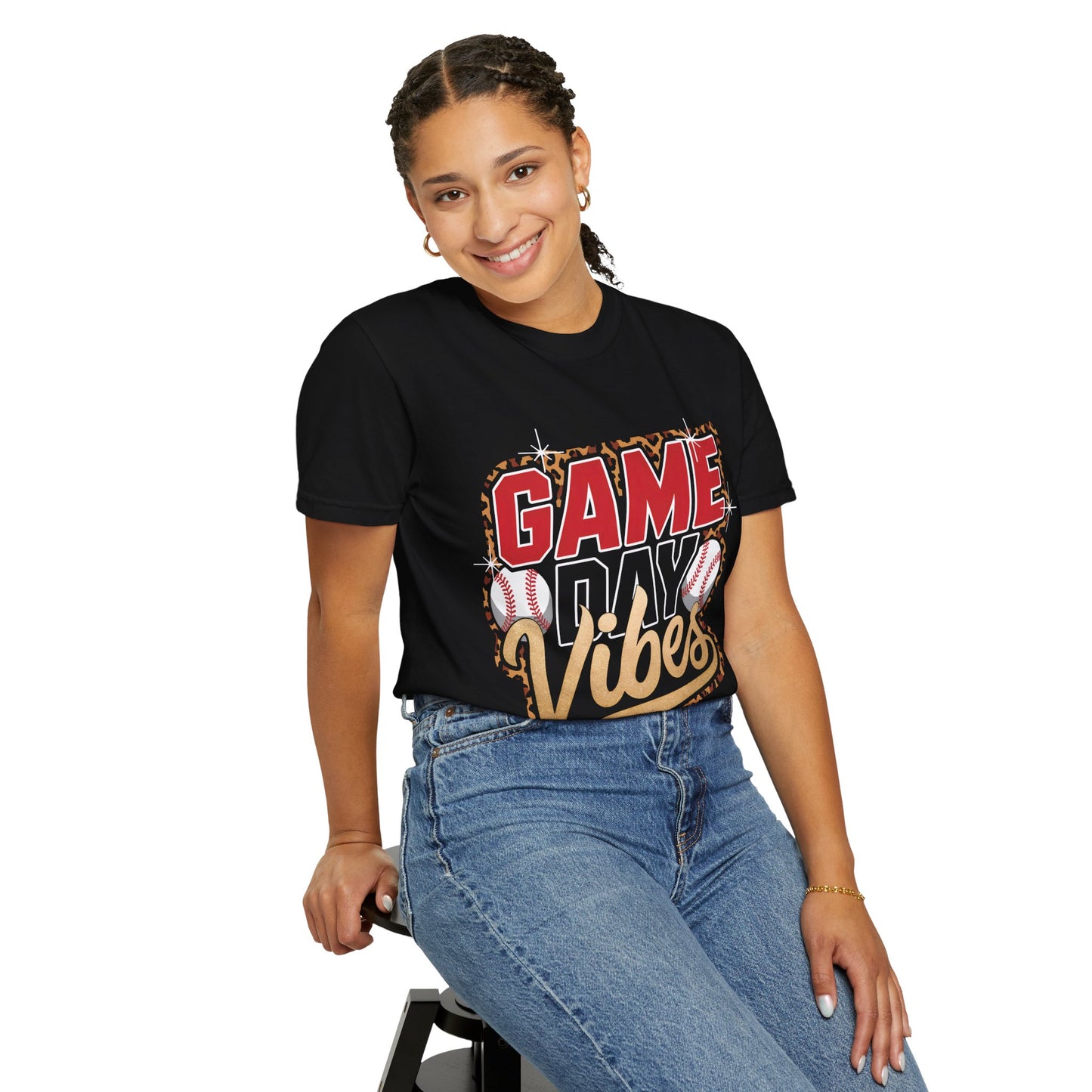 Game day vibes Unisex Garment-Dyed T-Shirt - Casual Vintage Style for Everyday Wear
