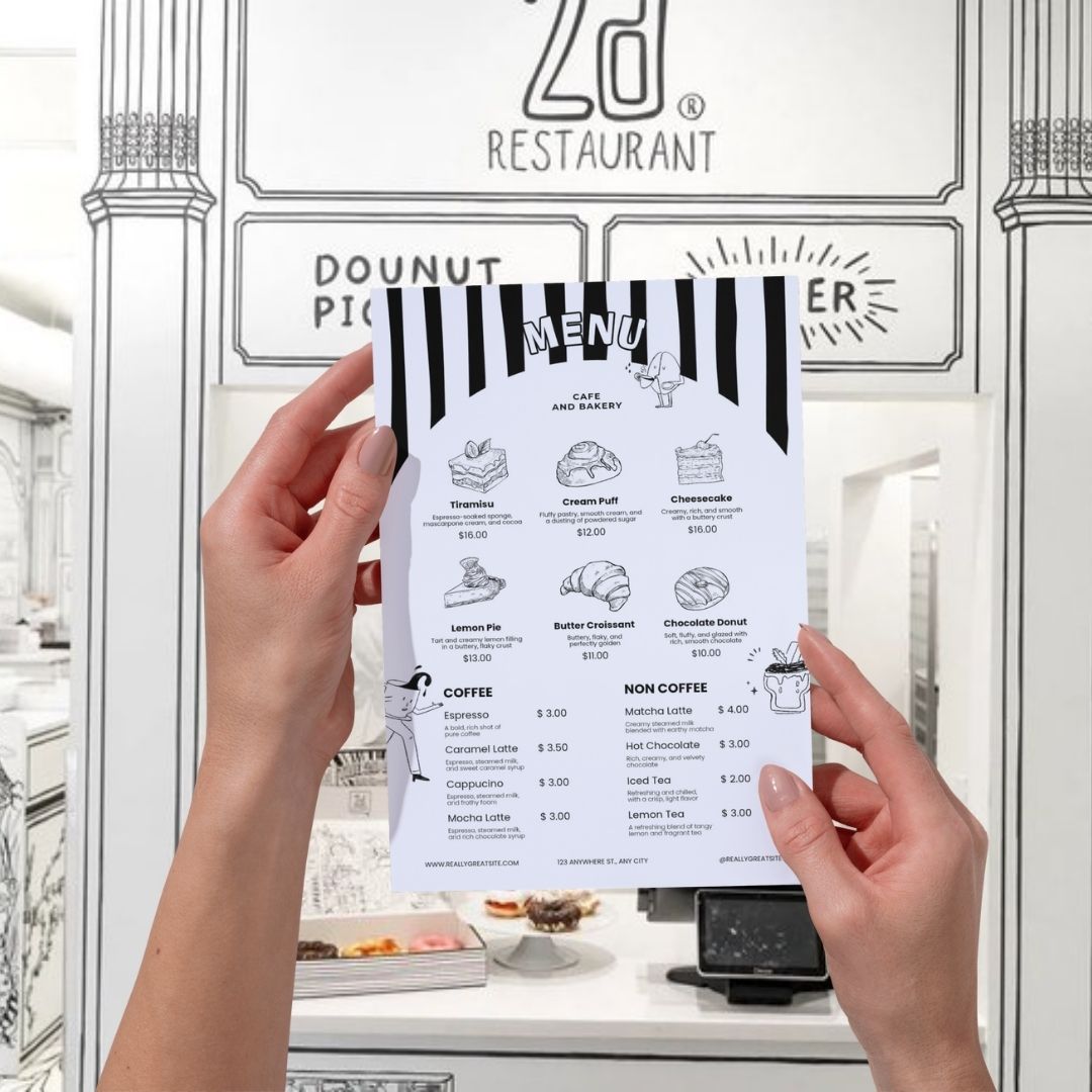 Branding Kit toonbite Editable Canva Templates Business Cards Marketing Posts Sweet 2d Cafe Cartoon Bakery Theme