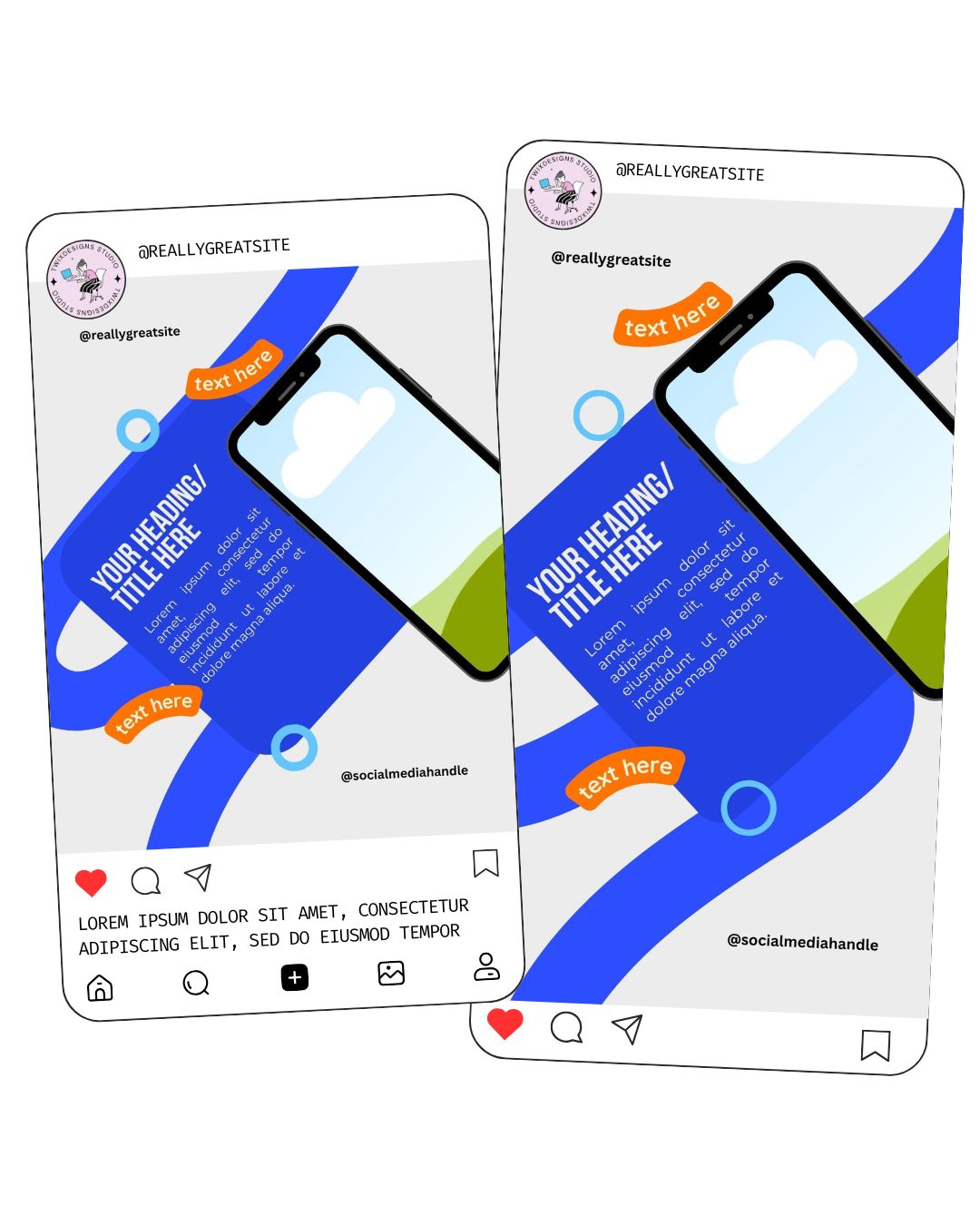 Promotional Social Media Instagram Reels Post Editable Canva Templates