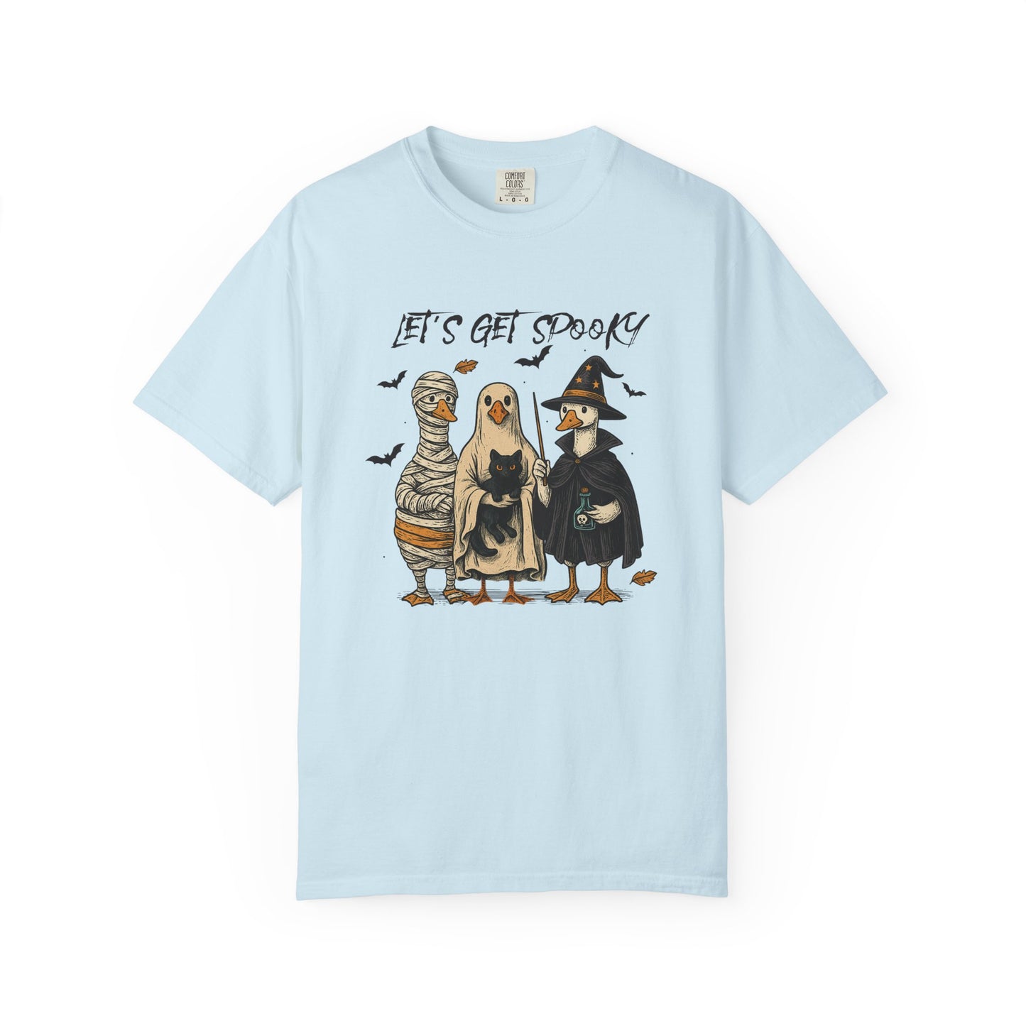 Let's get spooky Halloween Unisex Garment-Dyed T-Shirt - Casual Vintage Style for Everyday Wear