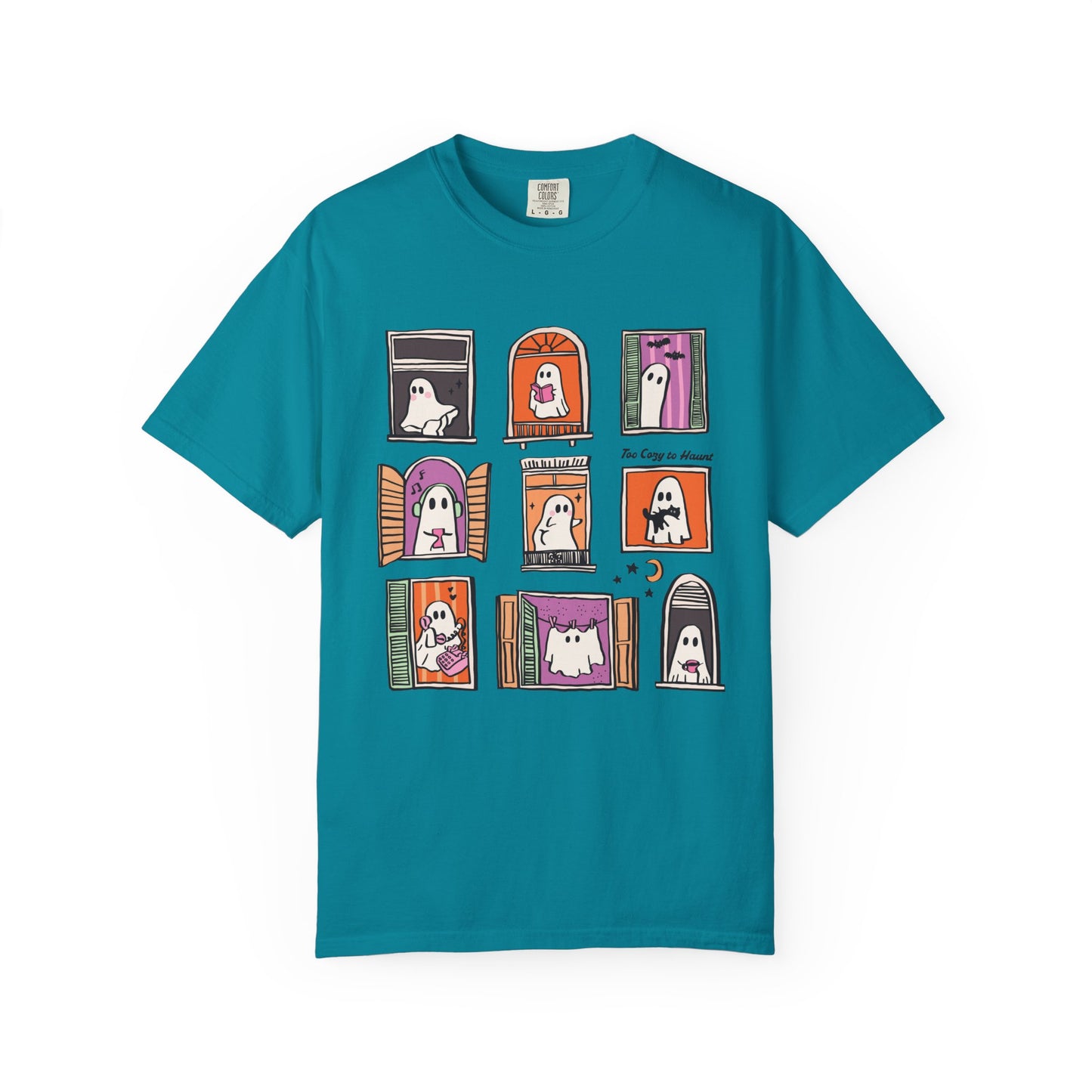 Cute Boos Halloween Unisex Garment-Dyed T-Shirt - Casual Vintage Style for Everyday Wear