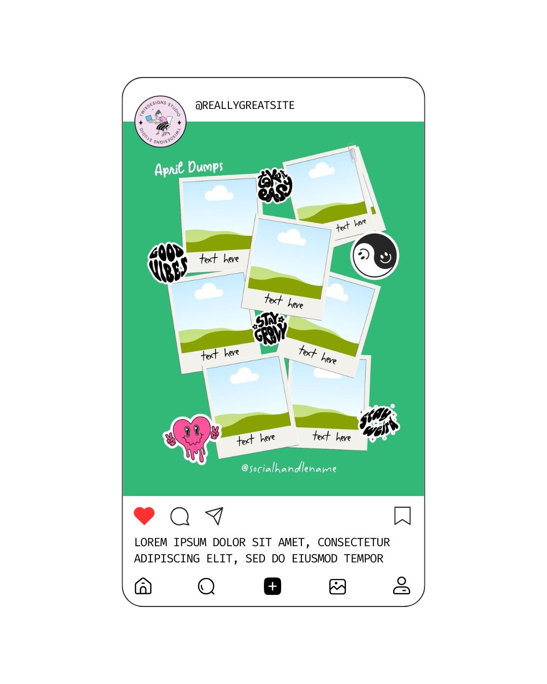 Monthly Dumps Social Media Instagram Reels Post Editable Canva Templates