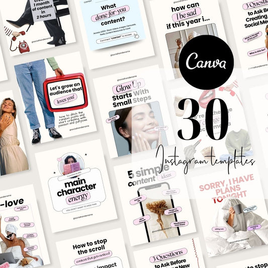 Girly Instagram Beige Aesthetic Trendy Post, Content Creator, IG Feed Social Canva