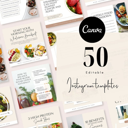 50 Nutrition Instagram Social Media Posts