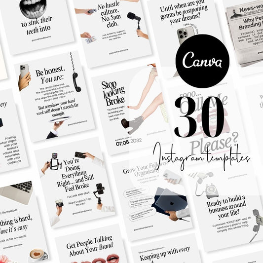 Branding Instagram Beige Aesthetic Trendy Post, Content Coach Business, IG Feed Social Canva